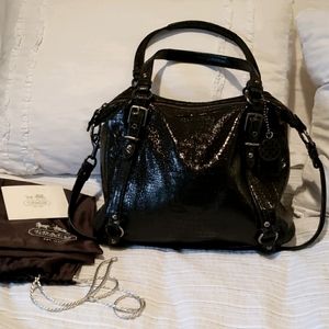 Coach Embroidered Croc Alexandra Handbag